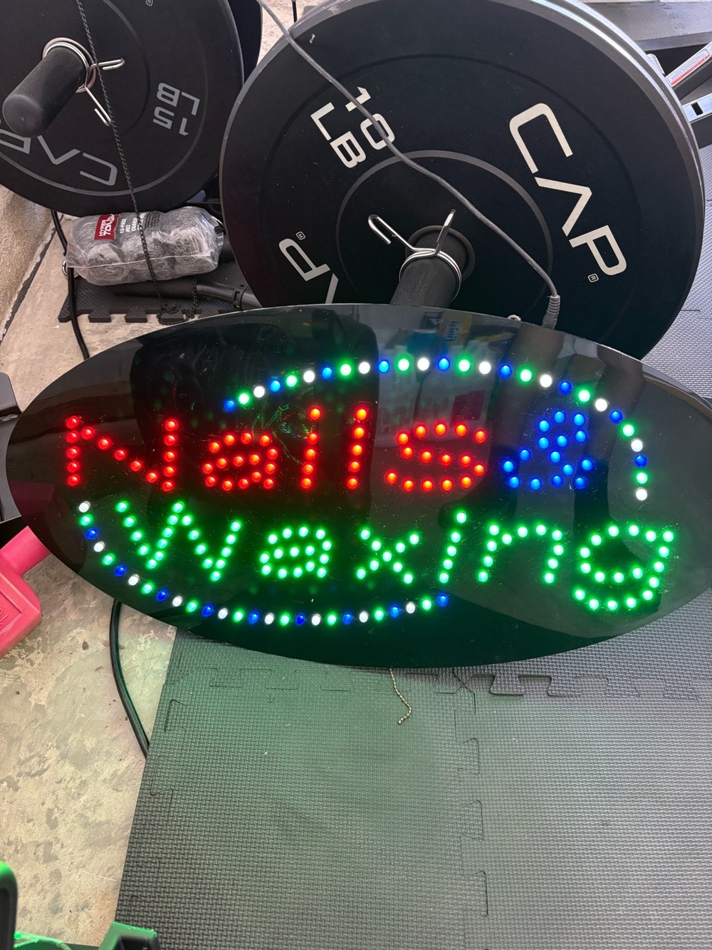 Nails & Waxing LED Wall Sign - Multicolor